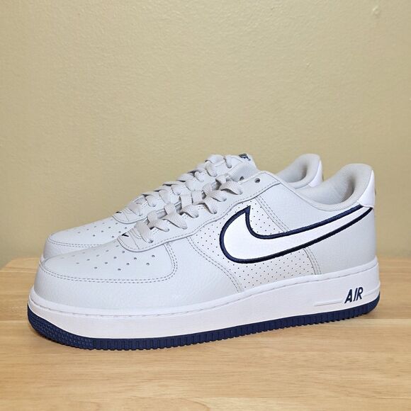 Nike Air Force 1 \'07 Embroidered Swoosh Photon Dust Navy FJ4211-002 Men\'s Size 9 main image 7